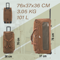 30" Large Wheeled Suitcase Duffle Bag 100 Litre Capacity