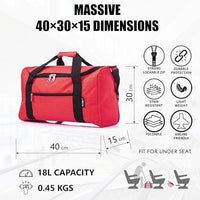 40x30x15 British Airway Air France EasyJet, Virgin Atlantic, KLM Holdall Lightweight Cabin Bag Underseat Onboard Carry On Case Hand Luggage Flight Bag Holdall Duffle