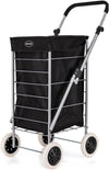 Shopalong Premium 4 Wheel Large Shopping Trolley Lightweight Durable Foldable …