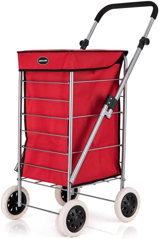 Shopalong Premium 4 Wheel Large Shopping Trolley Lightweight Durable F Flymax Luggage