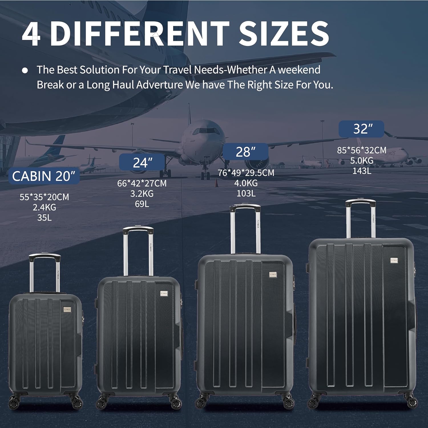 Large suitcase size sale