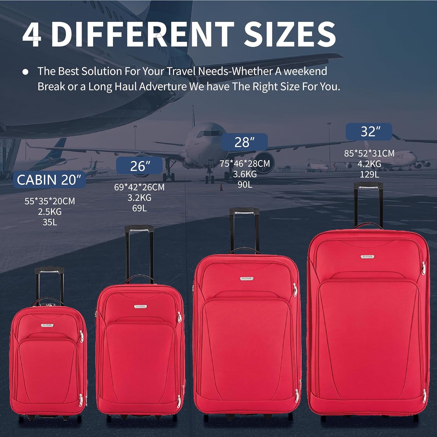 FLYMAX 32 Extra Large Suitcase Flymax Luggage