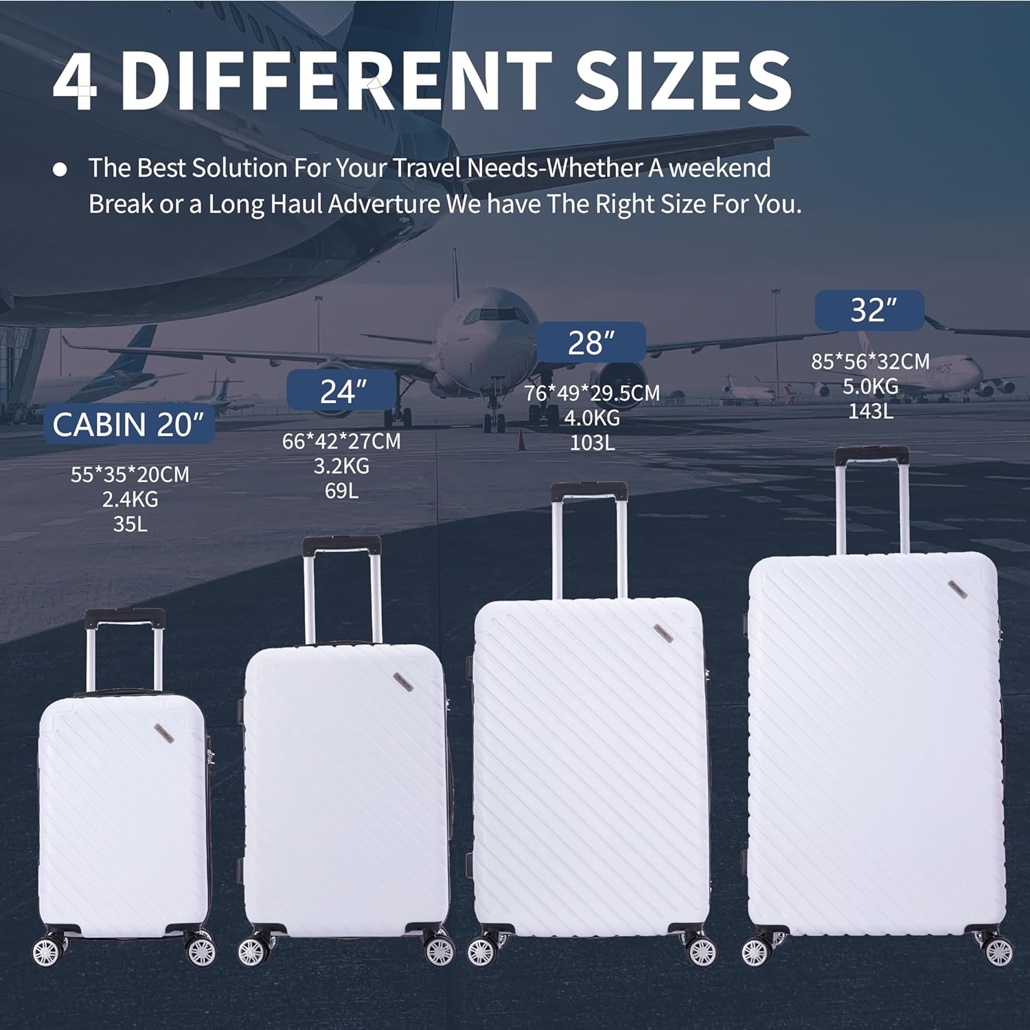 32 inch luggage dimensions online