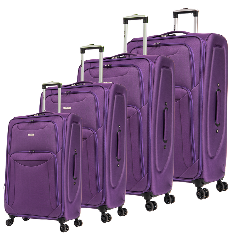 Flymax Barcelona Breeze Suitcase Set -4 Wheel Lightweight softshell Luggage