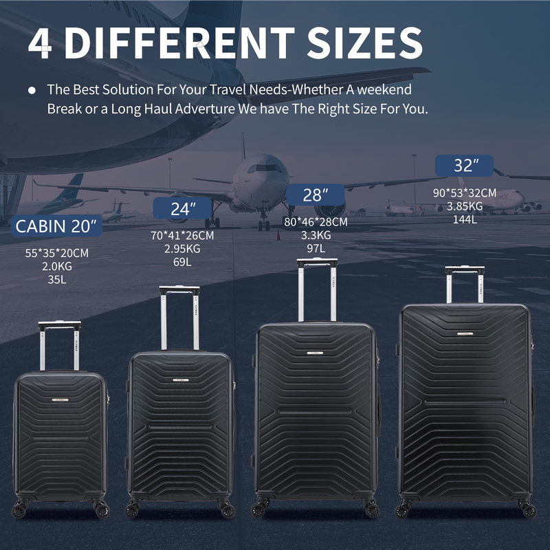 Flymax London Legacy 4-Piece Luggage Set – Travel in Style & Convenience